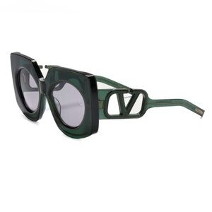 New! Valentino V SOUL VLS 127C, Dark Green Statement Glasses, Authentic